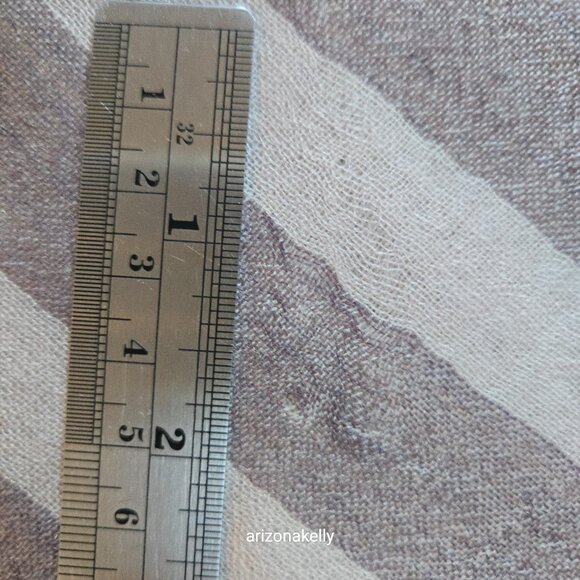 NWOT J. McLaughlin Wool & Cashmere Tissueweight Scarf Brown & Tan Stripe - Picture 6 of 13